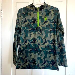 Spyder Boy's Geo Camo Half Zip Shirt - XL 18